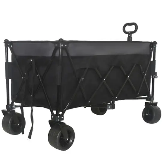 SKRAN Heavy-Duty Foldable Utility Wagon with 7" All-Terrain Wheels,480lbs Capacity,Stable Frame,Space-Saving Fold ,for Camping,Beach,Shopping image {5}