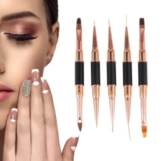 Unique Bargains Double-Ended Nail Art Brushes Kit 1 Set image {3}