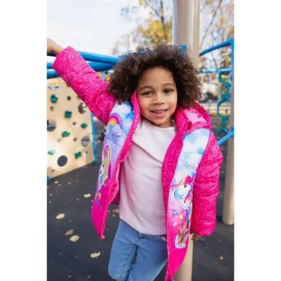 JoJo Siwa Girls Winter Coat Puffer Jacket Little Kid to Big Kid image {4}