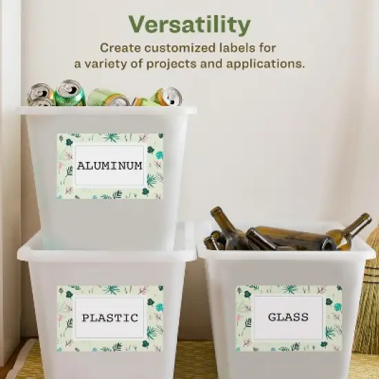 Avery Recycled Matte White Labels,  5" x 6" Rectangle image {3}