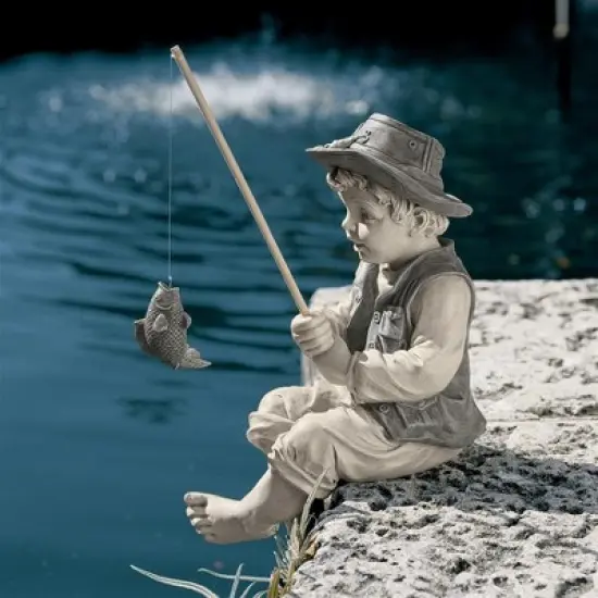 Design Toscano Frederic, the Little Fisherman of Avignon Statue image {1}