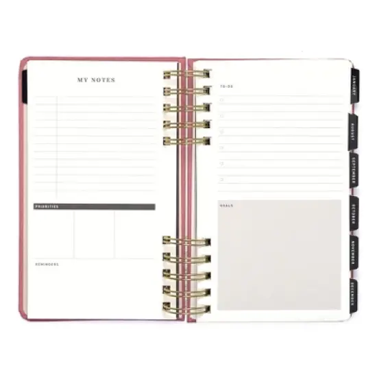 Altitude Planner 5"x8" 2025-2026 Monthly & Weekly Mauve Pink image {9}