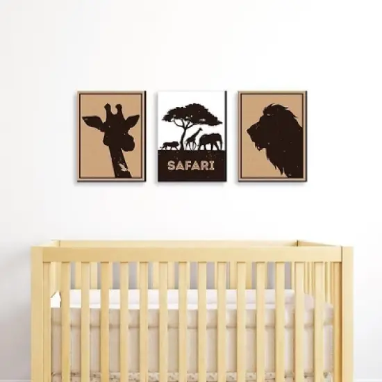 Big Dot of Happiness Wild Safari - Jungle Animal Nursery Wall Art, Kids Room Decor & Home Decorations - Gift Ideas - 7.5 x 10 inches - Set of 3 Prints image {1}