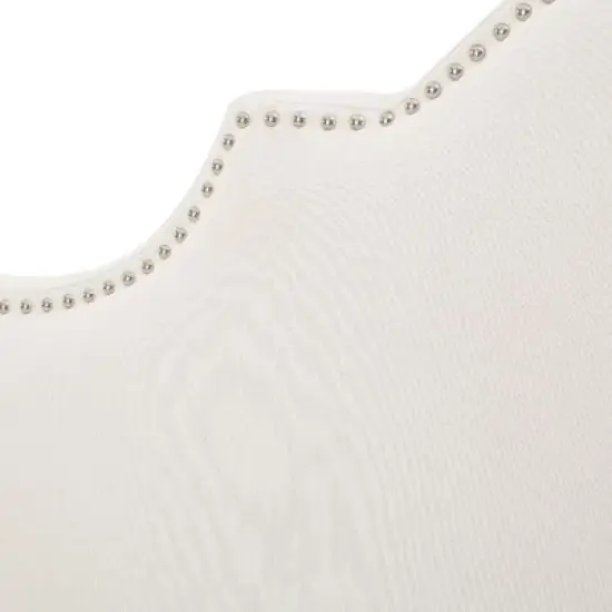 Arched Camel-Back Upholstered Headboard Queen Size with Nailhead Stud Trim, Adjustable Height Full/Queen Beds Headboard -Christopher Knight Home image {4}