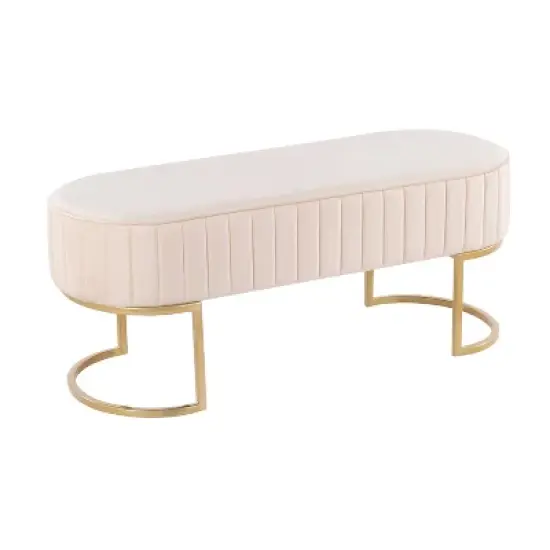 41" Demi Glam Pleated Bench - LumiSource image {8}