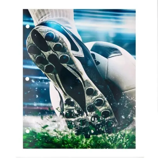 Lena + Liam Pocket Folder Cleat Kicking Soccer Ball, School Supplies image {3}