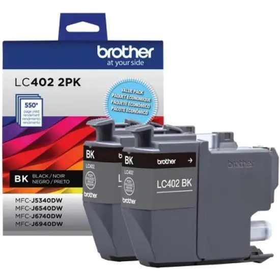 Brother Original High Yield Ink Cartridge - Black - 2 Pack - LC4022PKS. image {6}