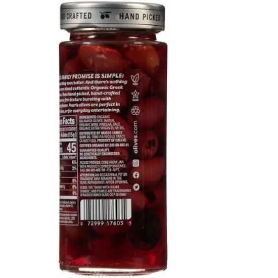 Pearls Organic Kalamata Pitted Greek Olives - 6oz image {2}