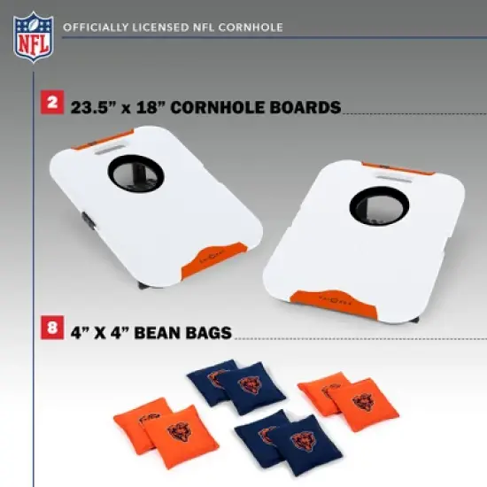 NFL Chicago Bears All-Weather Travel Cornhole Set image {1}