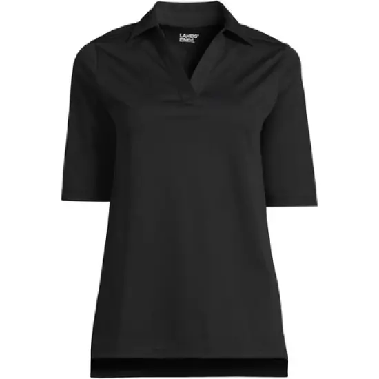 Lands' End Women's Performance Elbow Sleeve Pique Polo image {1}