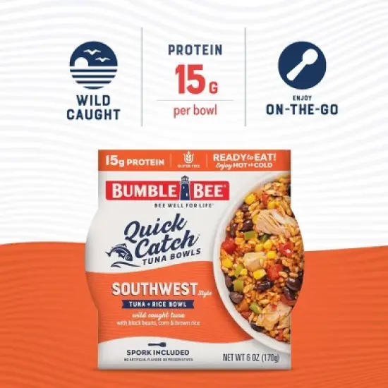 Bumble Bee Quick Catch Southwest Rice Tuna Bowl - 6oz image {7}