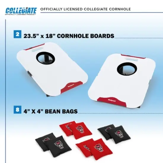 NCAA North Carolina State Wolfpack All-Weather Travel Cornhole Set image {1}