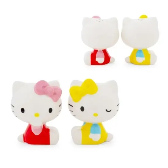 Silver Buffalo Sanrio Hello Kitty and Mimmy Ceramic Salt and Pepper Shaker Set image {9}