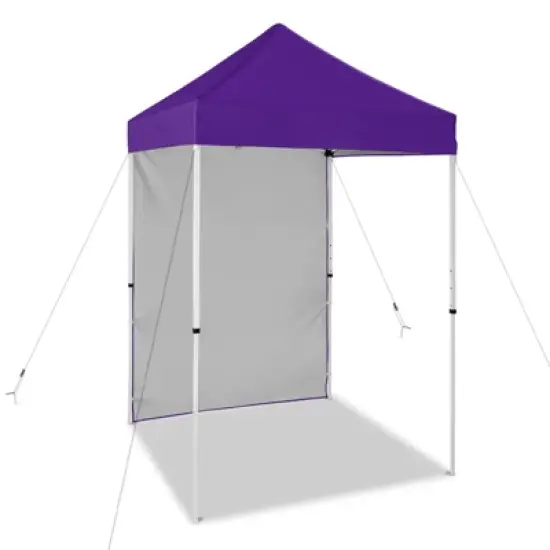EAGLE PEAK 5x5ft Easy Setup Pop Up Canopy Tent with One Wall image {21}