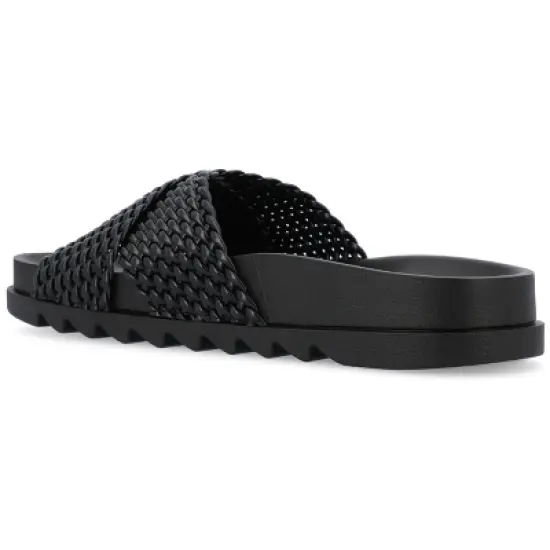 Journee Collection Womens Gretie Flatform Treaded Slide Sandal image {6}