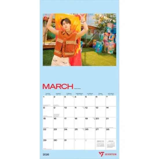 BrownTrout Seventeen 2026 12"x24" Hanging Square Wall Calendar Plastic-Free image {2}