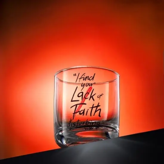 Star Wars New Hope Darth Vader Red Lightsaber Short Drinking Glass - 10 oz - Set of 2 image {1}