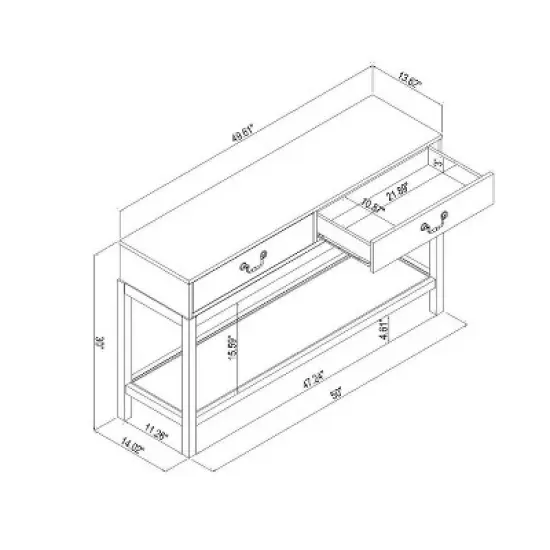Brandeis Woven Console Table Brown - Threshold&trade; designed with Studio McGee image {7}