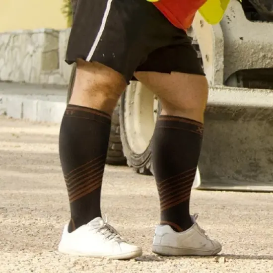 Extreme Fit Copper Compression Socks - Knee High for Running, Athtletics, Travel - 6 Pair  image {2}