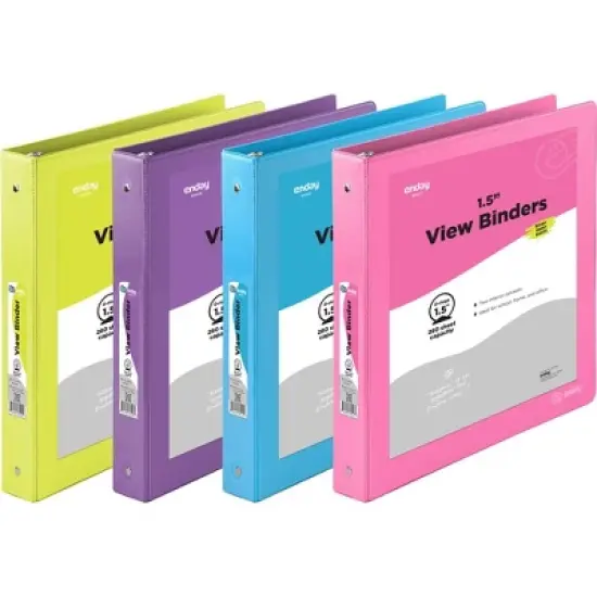 Enday 3-Ring View Binder With 2-Pockets - 4 Pack image {9}