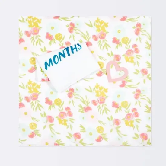 Muslin Blankets with Felt Frame Floral - Cloud Island&trade; image {2}