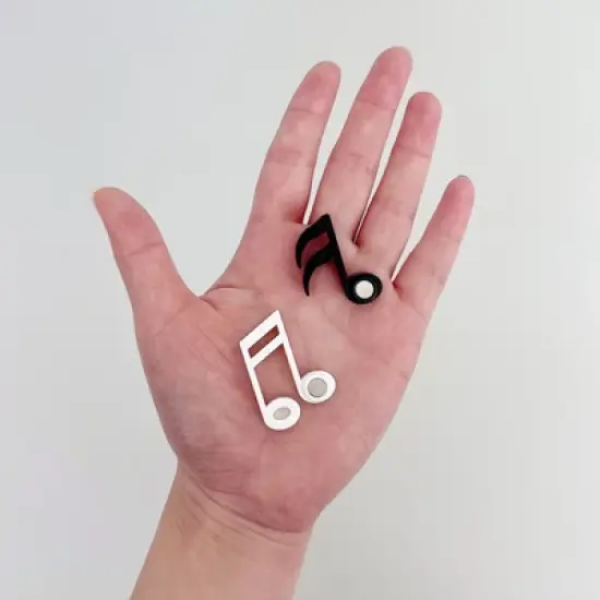 Wrapables Novelty Refrigerator Magnets for Kitchen, Whiteboards, Cabinets, and Lockers (Set of 12), Musical Notes image {3}