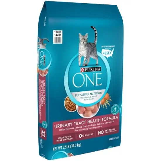 Purina ONE Urinary Tract Health Chicken Flavored Dry Cat Food - 22lbs image {3}