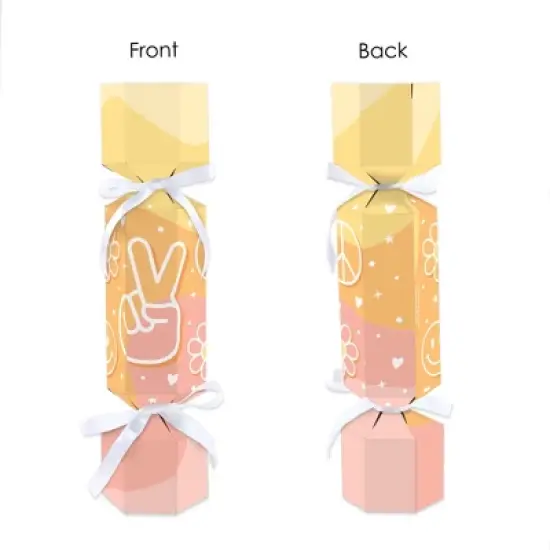 Big Dot of Happiness Stay Groovy - No Snap Boho Hippie Party Table Favors - DIY Cracker Boxes - Set of 12 image {5}