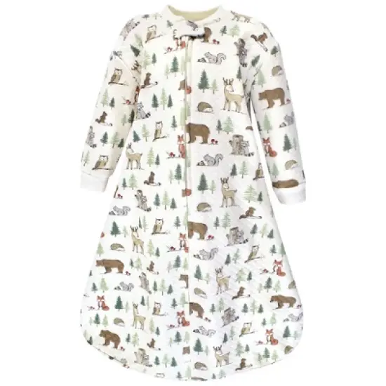 Hudson Baby Infant Boy Premium Quilted Long Sleeve Sleeping Bag and Wearable Blanket, Forest Animals image {4}