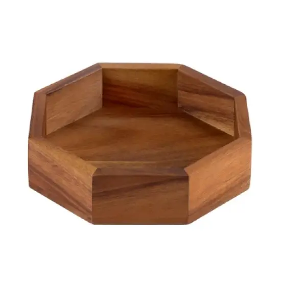 Kalmar Home Solid Acacia Octagon Candy/Nut Dish image {3}