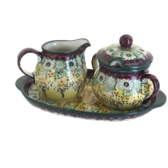 Blue Rose Polish Pottery K091 Manufaktura Cream & Sugar Set image {16}