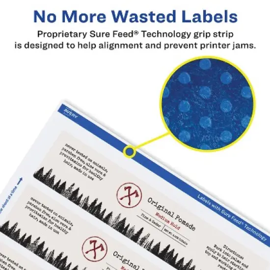 Avery Matte White Rectangle Labels, 3" x 7" image {3}