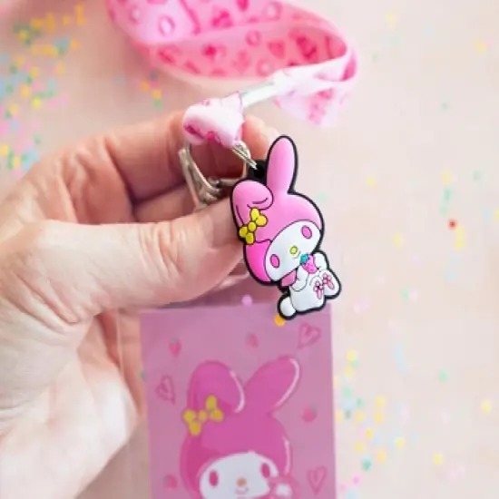 Surreal Entertainment Sanrio My Melody And Kuromi Lanyards With ID Badge Holders and Charms | Set of 2 image {3}