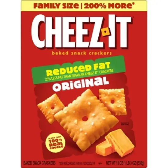 Cheez-It Reduced Fat Original Baked Snack Crackers - 19oz image {9}