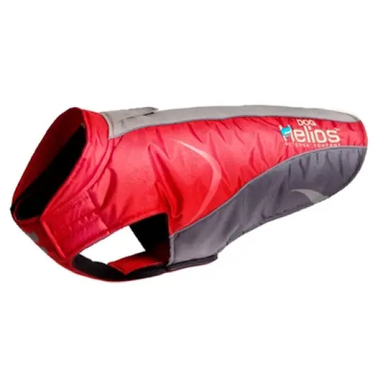 Dog Helios Altitude-Mountaineer Wrap-Velcro Protective Waterproof Dog and Cat Coat with Blackshark Technology - Red & Gray image {8}