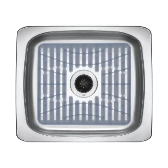 OXO 11.3" x 12.8" Silicone Sink Mat Gray: Kitchen Sink Protector & Dish Drying Mat, Machine Washable image {3}