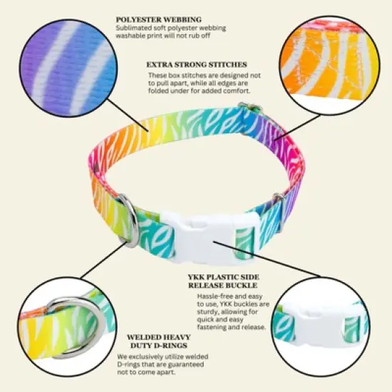 Country Brook Petz Deluxe Fashion Zebra Dog Collar - Made in the U.S.A. (1/2 Inch, Extra Small) image {4}