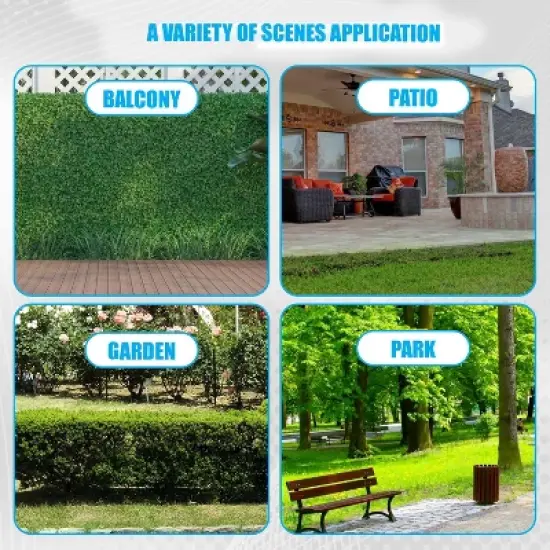 BestMassage Patio Garden Bench 50 Inch Sturdy Metal Loveseat Chairs, Black image {4}