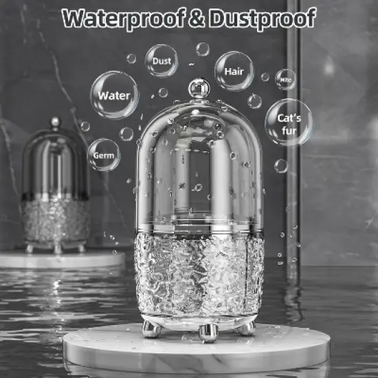 Aghana Digitals Rotating Makeup Organizer with Dustproof Cover - Large Capacity PP Storage Box for image {3}