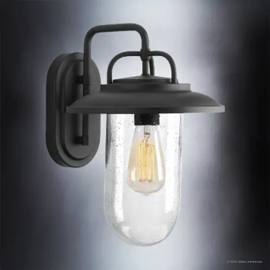 Urban Ambiance Luxury Modern Farmhouse Farmhouse Outdoor Wall Light,  14-3/8" x 10",  Black Finish, UHP1142 image {2}