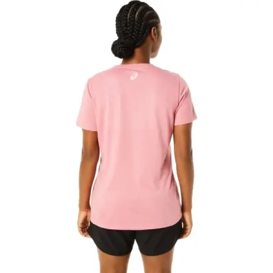 ASICS Women's SHORT SLEEVE ASICS PRINT V-NECK Running Apparel 2032C572 image {1}