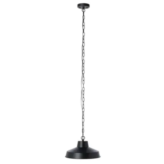 Quarry 13" Outdoor Pendant - PLT7023 - Black - Safavieh image {3}