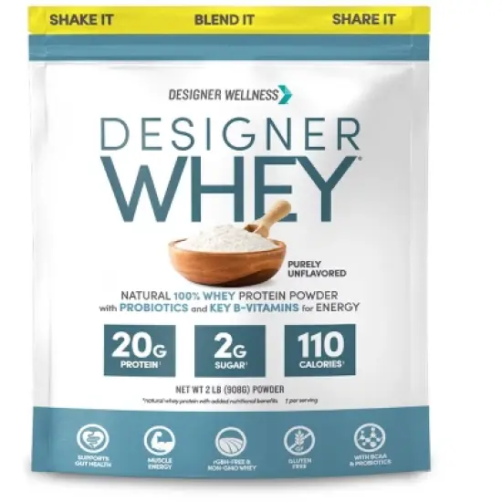 Designer Whey Protein Powder, Double Chocolate,  2lb image {9}