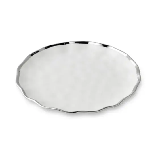 Certified International (Set of 4) 9" Salad Plates Regency Silver image {2}