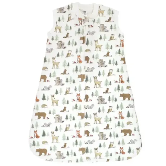 Hudson Baby Infant Boy Premium Quilted Sleeveless Sleeping Bag and Wearable Blanket, Forest Animals image {5}