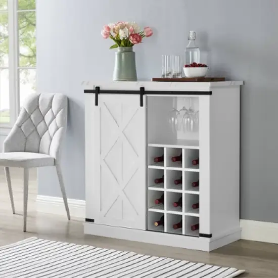 37" Buffet Bar Cabinet White - Home Essentials image {2}