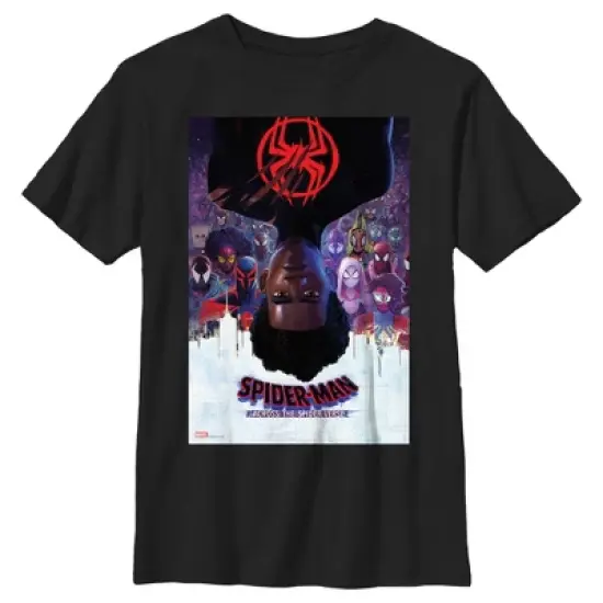 Boy's Spider-Man: Across the Spider-Verse Miles Morales Movie Poster T-Shirt image {4}