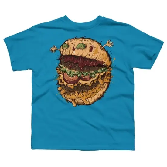 Boy's Design By Humans Monster Burger By LetterQ T-Shirt image {4}