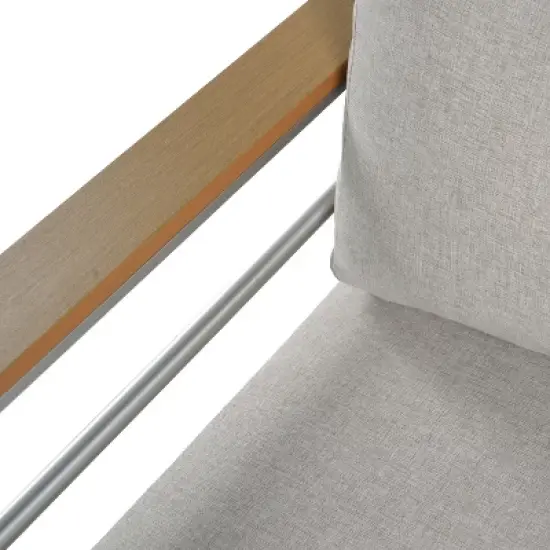 GDFStudio Amias 55" Patio Aluminum Loveseat with Cushions image {6}