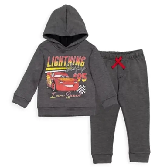 Disney Pixar Cars Lightning McQueen Fleece Pullover Hoodie and Pants Outfit Set Toddler image {9}